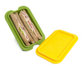 Marcus & Marcus Collapsible Sandwich Wedge Container - Yellow/Green