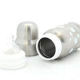 OrganicKidz Stainless Steel Wide Mouth 6M+ Baby Bottle Fast Flow 9oz - White