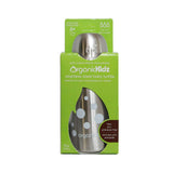 OrganicKidz Stainless Steel Wide Mouth 6M+ Baby Bottle Fast Flow 9oz - White